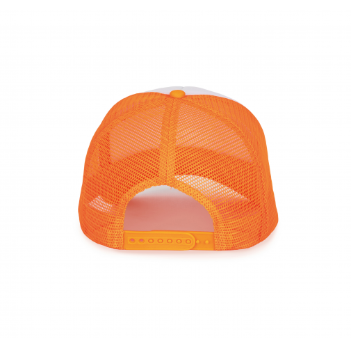 white / fluorescent orange Gorra trucker - 5 paneles