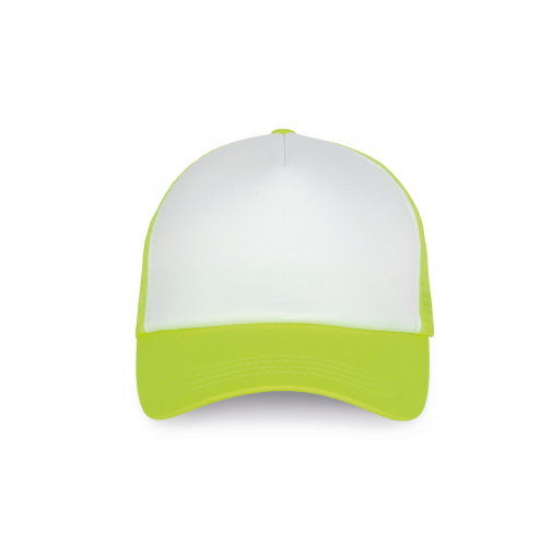white / fluorescent yellow Gorra trucker - 5 paneles