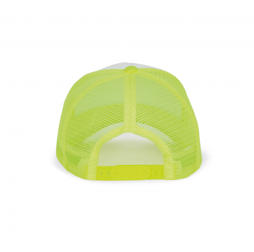 white / fluorescent yellow Gorra trucker - 5 paneles