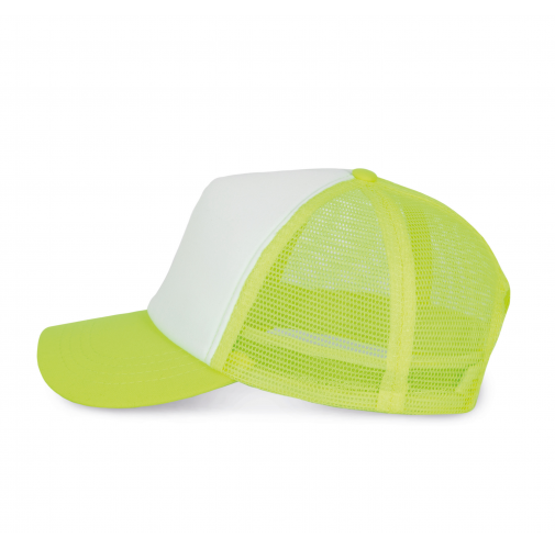 white / fluorescent yellow Gorra trucker - 5 paneles