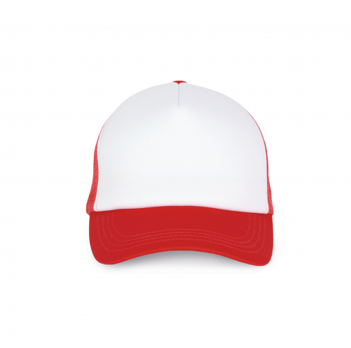 white / red Gorra trucker - 5 paneles