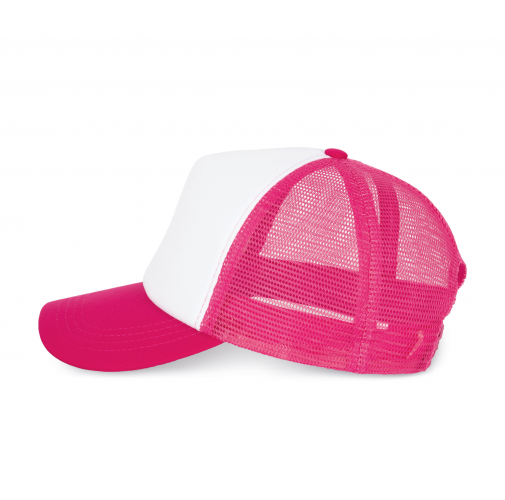 white / fuchsia Gorra trucker - 5 paneles
