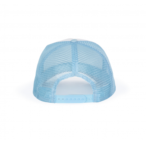 white / sky blue Gorra trucker - 5 paneles