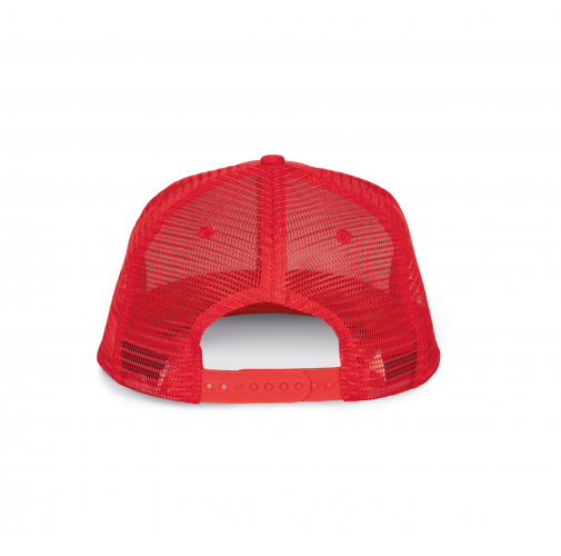red Gorra trucker - 6 paneles visera plana