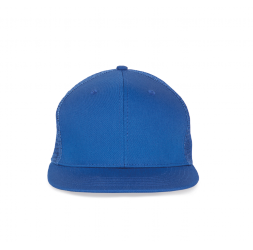 royal blue Gorra trucker - 6 paneles visera plana