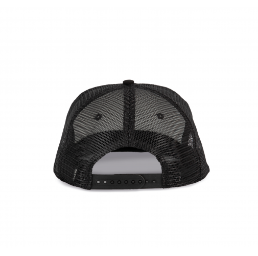 white / black Gorra trucker - 6 paneles visera plana