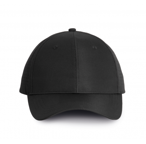 black Gorra perforada - 6 paneles
