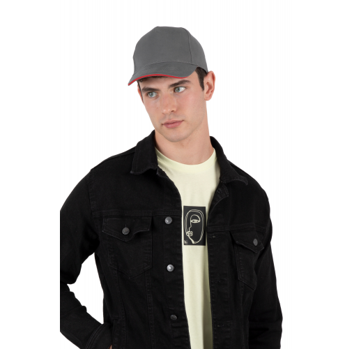 Gorra con sandwich contrastado 5 paneles
