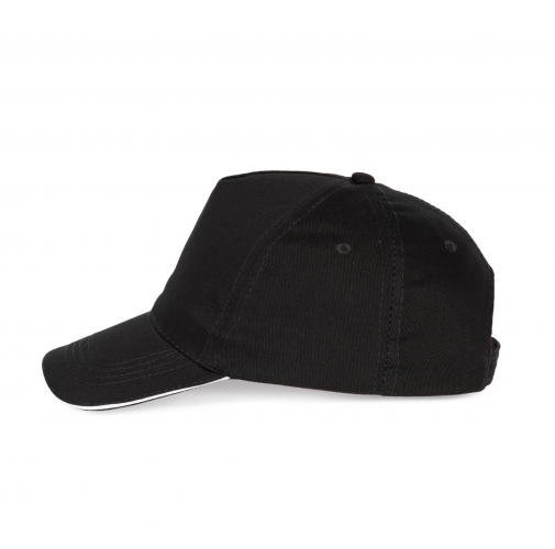 black / white Gorra con sandwich contrastado - 5 paneles