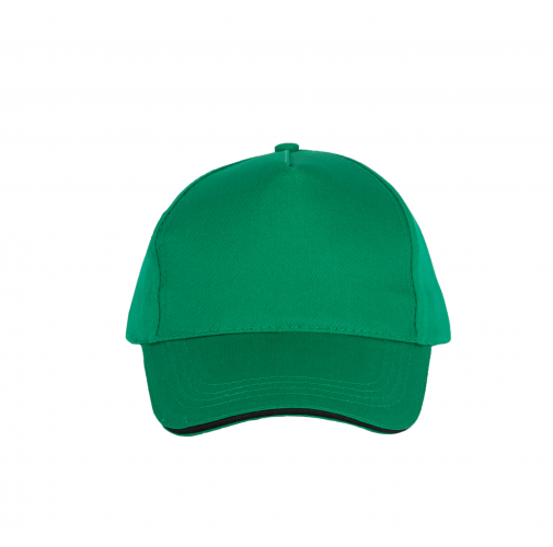 kelly green / black Gorra con sandwich contrastado - 5 paneles