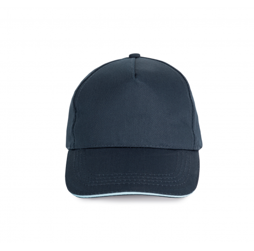navy / sky blue Gorra con sandwich contrastado - 5 paneles