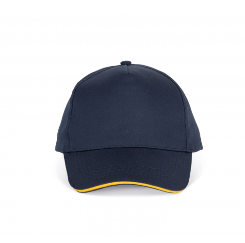 navy / yellow Gorra con sandwich contrastado - 5 paneles