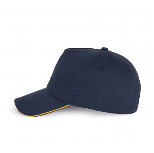 navy / yellow Gorra con sandwich contrastado - 5 paneles
