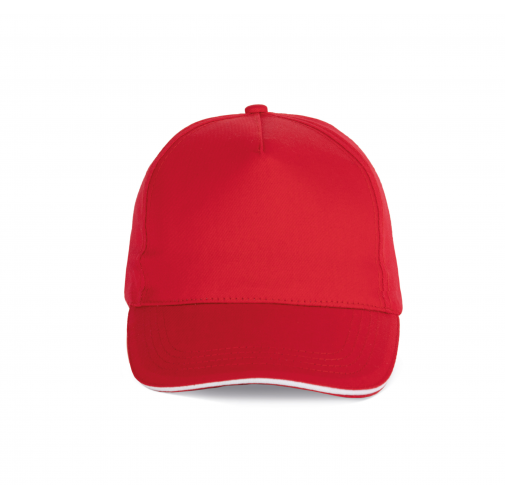red / white Gorra con sandwich contrastado - 5 paneles