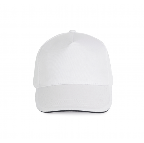 white / navy Gorra con sandwich contrastado - 5 paneles