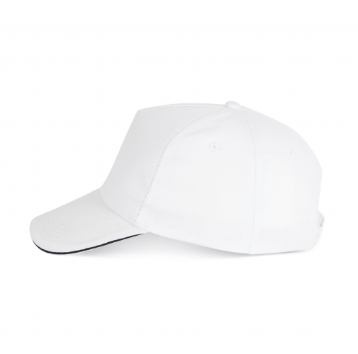 white / navy Gorra con sandwich contrastado - 5 paneles