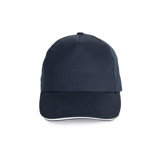 navy / white Gorra con sandwich contrastado - 5 paneles