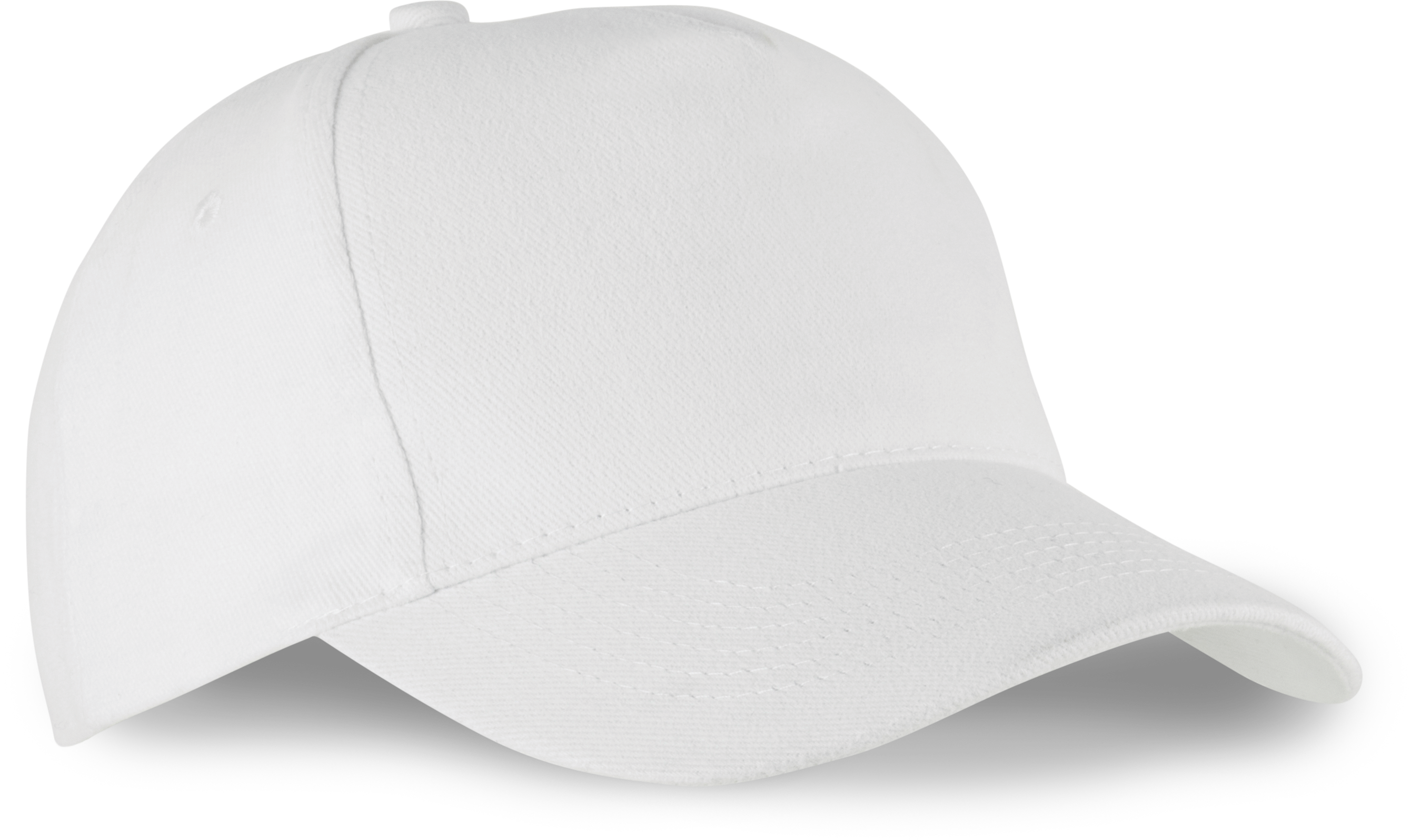 white Gorra Algodón Orgánico - 5 paneles