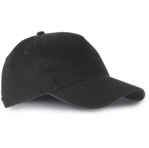 black Gorra Algodón Orgánico - 5 paneles