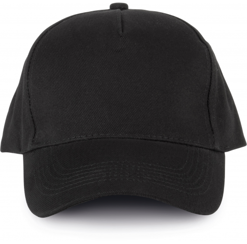 black Gorra Algodón Orgánico - 5 paneles