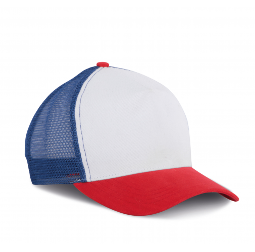 white/french red/reflex blue Gorra trucker - 5 paneles