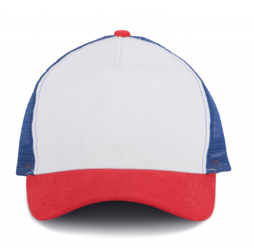white/french red/reflex blue Gorra trucker - 5 paneles