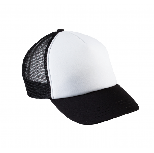 white / black Gorra trucker para niños - 5 paneles