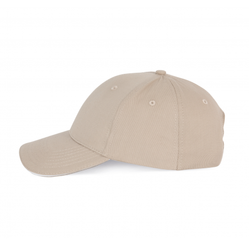 beige / white Gorra con sándwich contrastado - 6 paneles