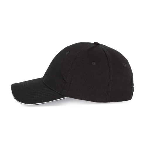 black / white Gorra con sándwich contrastado - 6 paneles