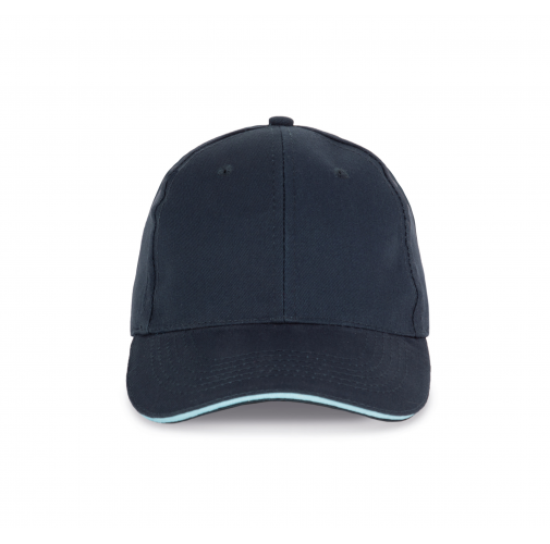 navy / sky blue Gorra con sándwich contrastado - 6 paneles