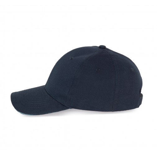 navy / sky blue Gorra con sándwich contrastado - 6 paneles