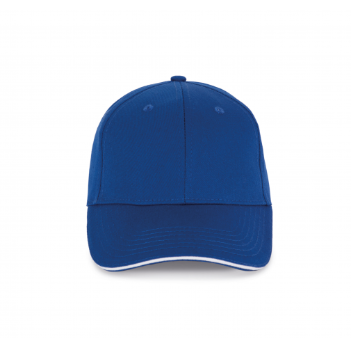 royal blue / white Gorra con sándwich contrastado - 6 paneles