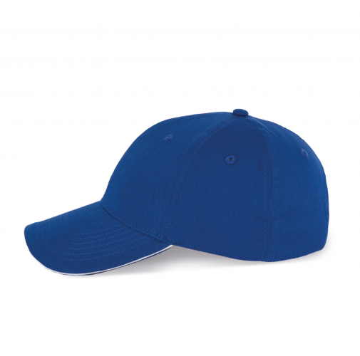 royal blue / white Gorra con sándwich contrastado - 6 paneles