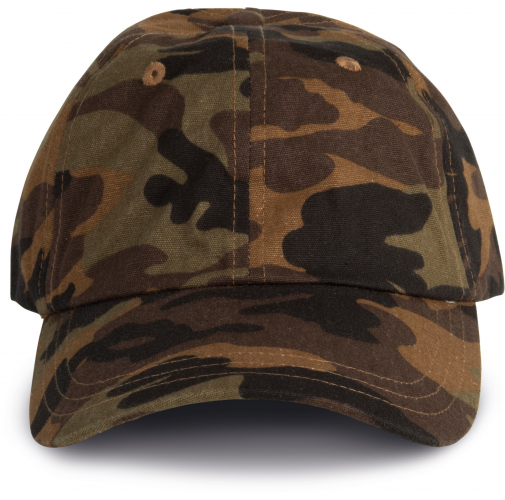 brown camouflage Dad cap - 6 paneles