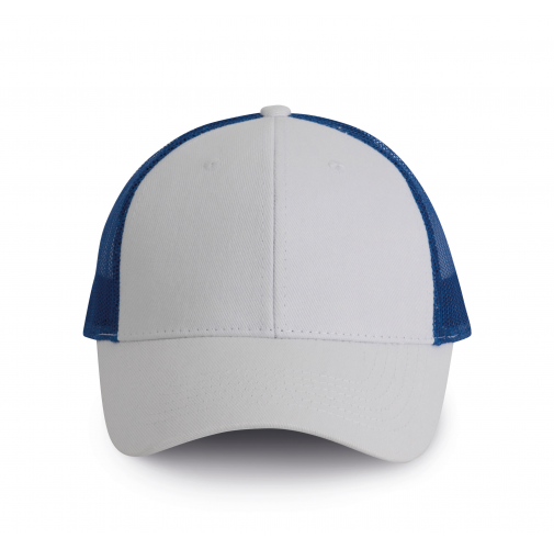 white / royal blue Gorra Trucker - 6 paneles