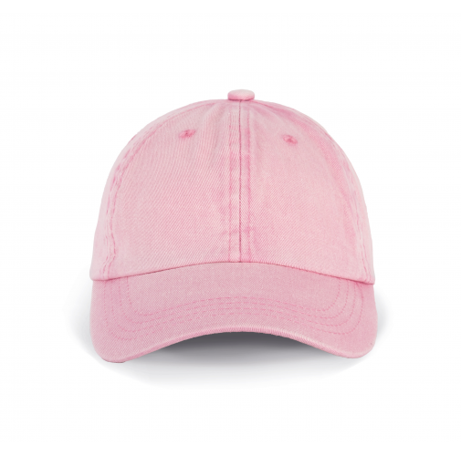 washed dark pink Gorra vintage - 6 paneles