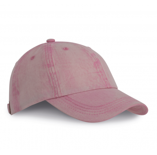 washed dark pink Gorra vintage - 6 paneles