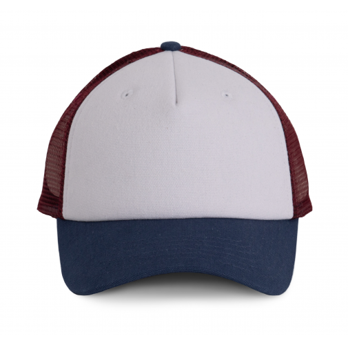 white / indigo / wine Gorra Trucker - 5 paneles