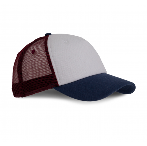 white / indigo / wine Gorra Trucker - 5 paneles