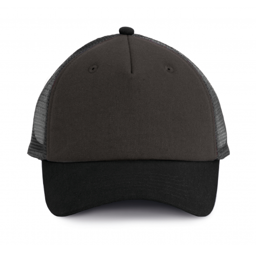 earth brown / black / dark grey Gorra Trucker - 5 paneles