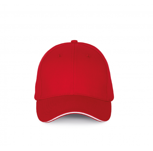 red / white Gorra con sándwich contrastado - 6 paneles