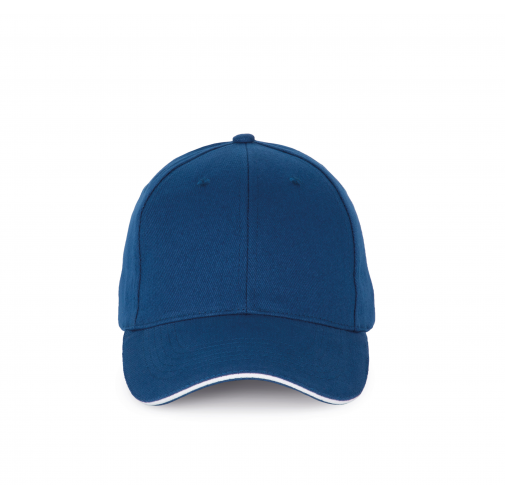 royal blue / white Gorra con sándwich contrastado - 6 paneles