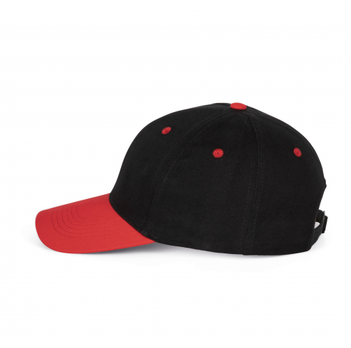 black / red Gorra - 6 paneles