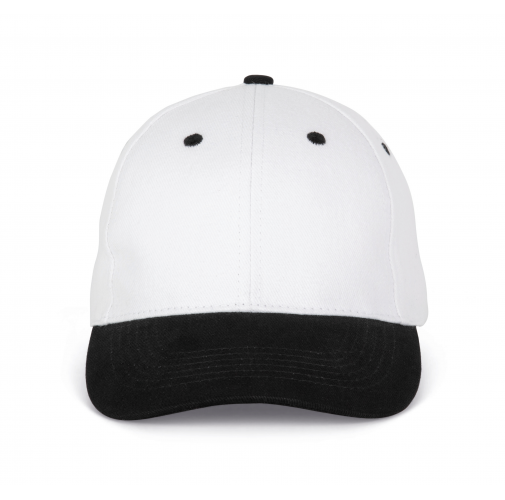 white / black Gorra - 6 paneles