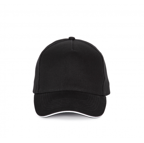 black / white Gorra - 5 paneles
