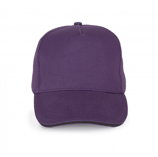 purple / dark grey Gorra - 5 paneles