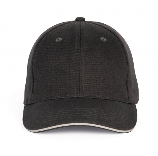 dark grey / light grey Gorra béisbol con sándwich - 6 paneles