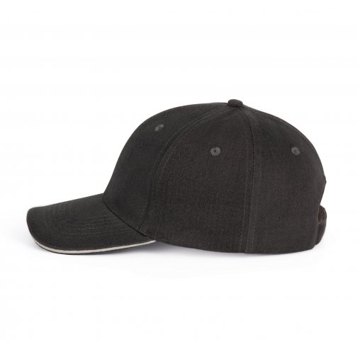 dark grey / light grey Gorra béisbol con sándwich - 6 paneles