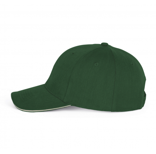 forest green / beige Gorra béisbol con sándwich - 6 paneles