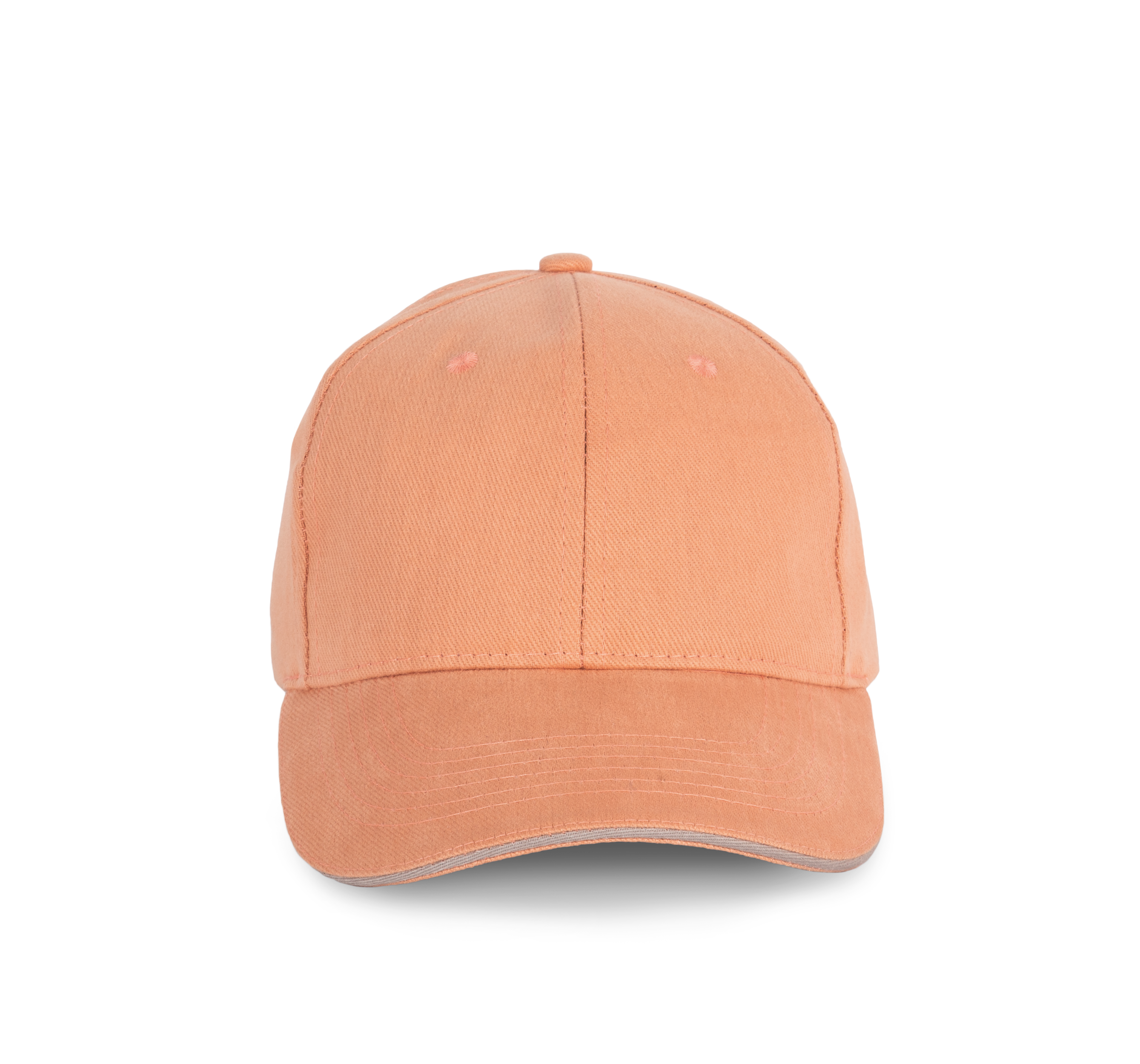 black / white Gorra algodón orgánico con sándwich contrastado - 6 paneles